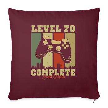 Cadeau Anniv. Vintage Niv. 70 Éd. Limitée - Housse de coussin décorative 45 x 45 cm - bordeaux - Devant
