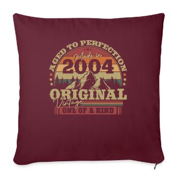 Perfektion erreicht! 20 Jahre Original Vintage - Sofakissenbezug 45 x 45 cm - Burgunderrot - Vorne