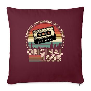 Vintage 1995 Geschenkidee - Sofakissenbezug 45 x 45 cm - Burgunderrot - Vorne