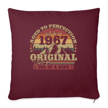 Vintage 1967 - Sofakissenbezug 45 x 45 cm - Burgunderrot - Vorne