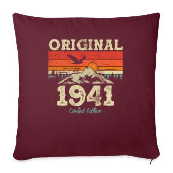 1941 Geburtstagsgeschenk Limitierte Edition - Sofakissenbezug 45 x 45 cm - Burgunderrot - Vorne