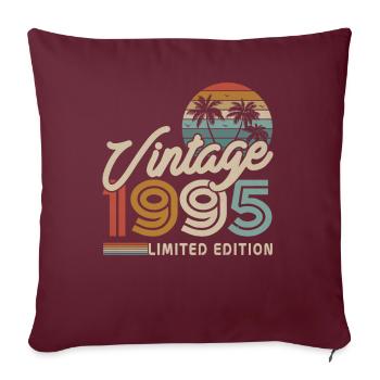 Vintage 1995 Geschenkidee - Sofakissenbezug 45 x 45 cm - Burgunderrot - Vorne