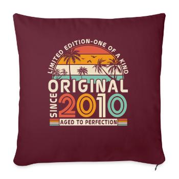 Millésime légendaire des années 2010 - Housse de coussin décorative 45 x 45 cm - bordeaux - Devant
