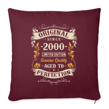23e anniversaire légendaire en 2000 - Housse de coussin décorative 45 x 45 cm - bordeaux - Devant