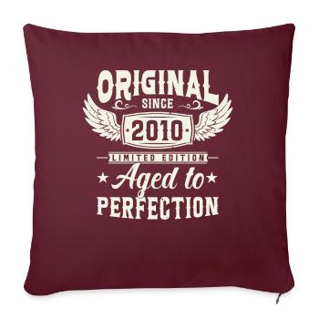 Année de naissance légendaire des années 2010 - Housse de coussin décorative 45 x 45 cm - bordeaux - Devant