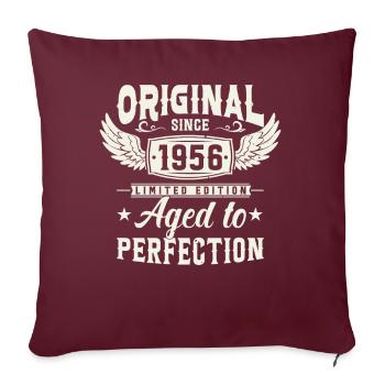 Anniversaire légendaire de 1956 - Housse de coussin décorative 45 x 45 cm - bordeaux - Devant