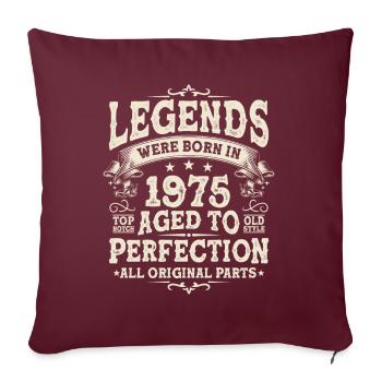 Légendaire depuis 1975 - Housse de coussin décorative 45 x 45 cm - bordeaux - Devant