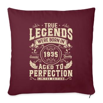 Né en 1935 : une année de légendes - Housse de coussin décorative 45 x 45 cm - bordeaux - Devant