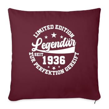 Legendar seit 1936 - Sofakissenbezug 45 x 45 cm - Burgunderrot - Vorne