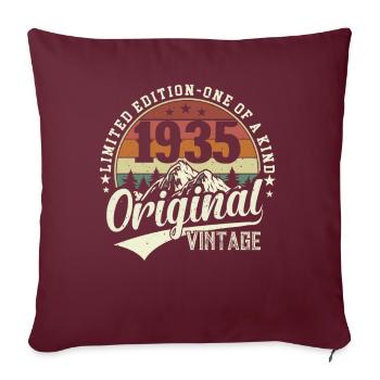 Légendaire 89e anniversaire 1935 - Housse de coussin décorative 45 x 45 cm - bordeaux - Devant