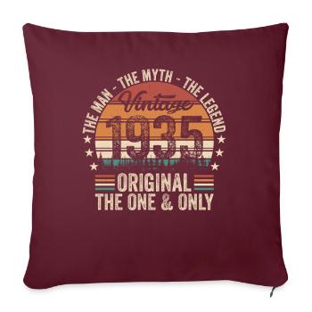 Légendaire 89e anniversaire 1935 - Housse de coussin décorative 45 x 45 cm - bordeaux - Devant