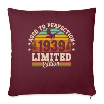 85e anniversaire légendaire en 1939 - Housse de coussin décorative 45 x 45 cm - bordeaux - Devant