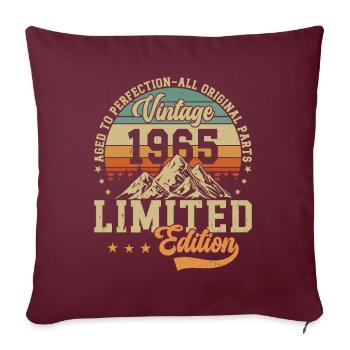 Légendaire 59e anniversaire 1965 - Housse de coussin décorative 45 x 45 cm - bordeaux - Devant