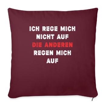 Charmant Gelassen - Sofakissenbezug 45 x 45 cm - Burgunderrot - Vorne