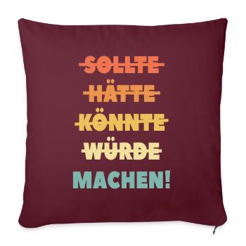 Sonniger Tag am Strand - Sofakissenbezug 45 x 45 cm - Burgunderrot - Vorne