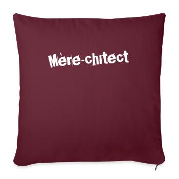 Mère-chitect Magic - Housse de coussin décorative 45 x 45 cm - bordeaux - Devant