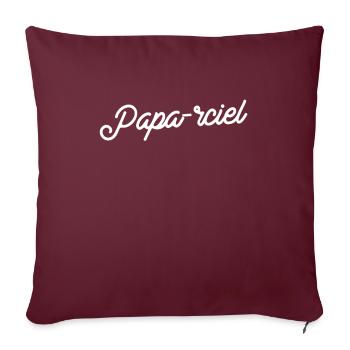 Papa-rciel Magnifique - Housse de coussin décorative 45 x 45 cm - bordeaux - Devant