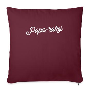 Papa-ratzi Moments - Housse de coussin décorative 45 x 45 cm - bordeaux - Devant