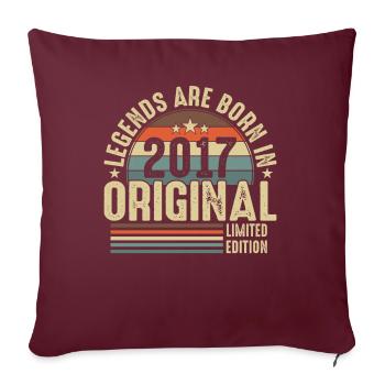 Année légendaire du 7ème anniversaire 2017 - Housse de coussin décorative 45 x 45 cm - bordeaux - Devant