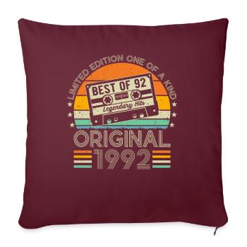 Millésime 1992 Ambiance de célébration - Housse de coussin décorative 45 x 45 cm - bordeaux - Devant