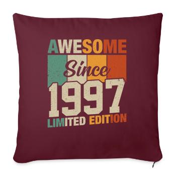 Né légendaire en 1997 - Housse de coussin décorative 45 x 45 cm - bordeaux - Devant
