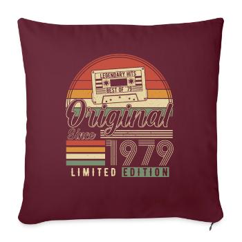Légendes de 1979 - Housse de coussin décorative 45 x 45 cm - bordeaux - Devant