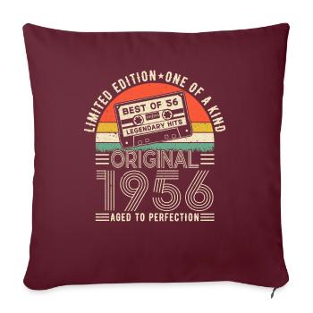 Vintage 1956 Edition Limitée - Housse de coussin décorative 45 x 45 cm - bordeaux - Devant