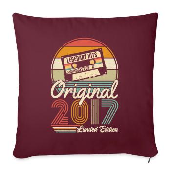 2017 - Millésime 2017 - Fantastique depuis 2017 - Housse de coussin décorative 45 x 45 cm - bordeaux - Devant