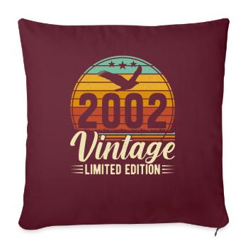 Jahrgang 2002 bis zur Perfektion gereift - Sofakissenbezug 45 x 45 cm - Burgunderrot - Vorne
