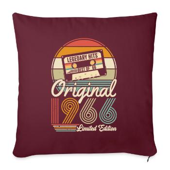Vintage 1966 Legend - Sofakissenbezug 45 x 45 cm - Burgunderrot - Vorne