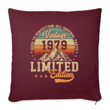 Legendary 1979 Vintage Birthday - Sofakissenbezug 45 x 45 cm - Burgunderrot - Vorne
