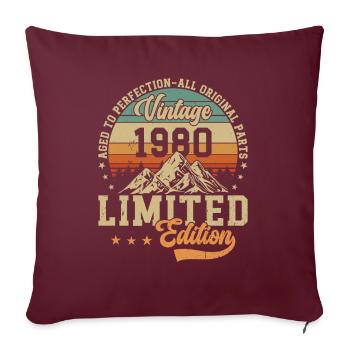 Vintage 1980 Legends - Sofakissenbezug 45 x 45 cm - Burgunderrot - Vorne