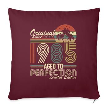 Vintage 1985 - Retro Birthday Gift - Sofakissenbezug 45 x 45 cm - Burgunderrot - Vorne