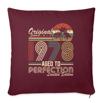 Legendary 1978 Vintage Birthday Gift - Sofakissenbezug 45 x 45 cm - Burgunderrot - Vorne