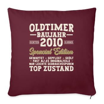 Vintage 2010: Legendary Birth Year - Sofakissenbezug 45 x 45 cm - Burgunderrot - Vorne