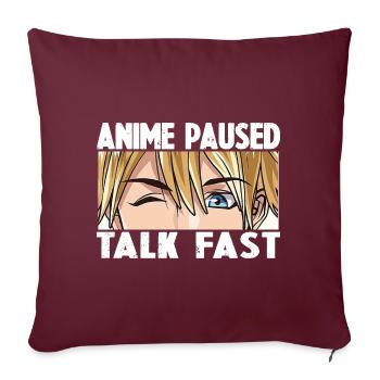 ANIME PAUSED TALK FAST - Housse de coussin décorative 45 x 45 cm - bordeaux - Devant