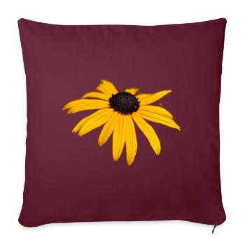 Échinacée - Housse de coussin décorative 45 x 45 cm - bordeaux - Devant