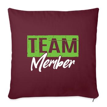 Membres de l’équipe - Housse de coussin décorative 45 x 45 cm - bordeaux - Devant