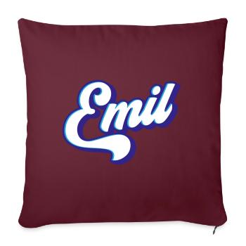 Emil | Farben änderbar - Sofakissenbezug 45 x 45 cm - Burgunderrot - Vorne