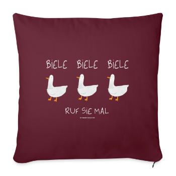 Biele Biele Biele Ruf sie mal - Sofakissenbezug 45 x 45 cm - Burgunderrot - Vorne