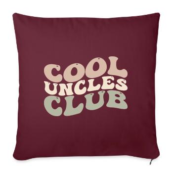 Cool Uncles Club | Cool Uncles , New Uncle - Housse de coussin décorative 45 x 45 cm - bordeaux - Devant