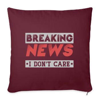 Nouvelles Faux Journal Nouvelles Producteur Cadeau - Housse de coussin décorative 45 x 45 cm - bordeaux - Devant