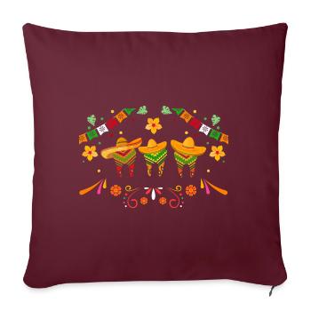 Dentiste mexicain Cinco De Mayo Dentisterie - Housse de coussin décorative 45 x 45 cm - bordeaux - Devant