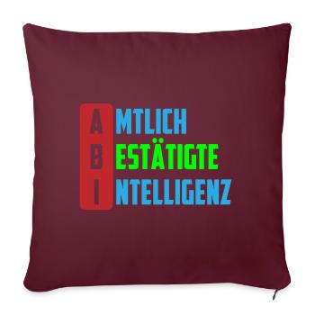 ABI amtlich bestaitigt intelligenz farben änderbar - Sofakissenbezug 45 x 45 cm - Burgunderrot - Vorne