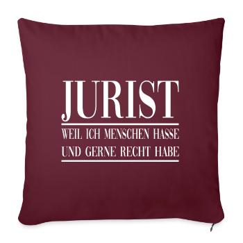 Jurist - Sofakissenbezug 45 x 45 cm - Burgunderrot - Vorne