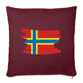 Orkney Islands National Flag - horizontal brush - Sofa pillowcase 17,3'' x 17,3'' (45 x 45 cm) - burgundy - Front