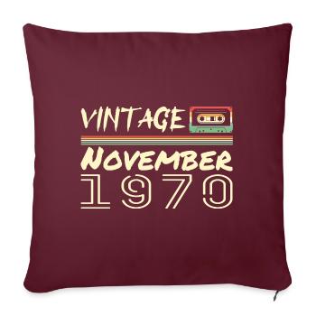 Légendaire Depuis Novembre 1970 - November 1970 - Housse de coussin décorative 45 x 45 cm - bordeaux - Devant