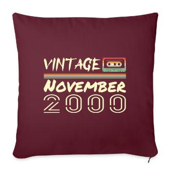 Légendaire Depuis Novembre 2000 - November 2000 - Housse de coussin décorative 45 x 45 cm - bordeaux - Devant