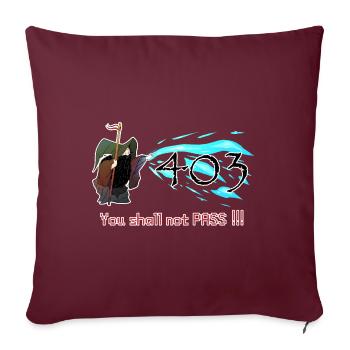 403 You shall not pass - Housse de coussin décorative 45 x 45 cm - bordeaux - Devant