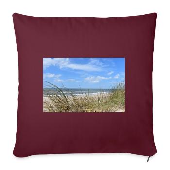 Sur la plage - photo - Housse de coussin décorative 45 x 45 cm - bordeaux - Devant